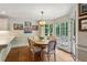 Charming breakfast nook featuring a round wood table, ample seating, and a large window with natural light at 4584 E Conway Nw Dr, Atlanta, GA 30327