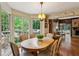 Cozy breakfast nook with French doors to a deck and a view of the backyard at 4584 E Conway Nw Dr, Atlanta, GA 30327