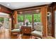 Charming sitting area featuring paneled walls and a view of the outdoor patio at 4584 E Conway Nw Dr, Atlanta, GA 30327