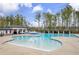 Beautiful community pool with zero entry, mushroom water features, and shaded cabanas provides a resort-like feel at 509 Azalea Bloom Dr, Loganville, GA 30052
