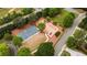 Aerial view of neighborhood park complete with playground and basketball court at 6020 Ettington Dr, Suwanee, GA 30024