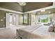 Spacious main bedroom featuring plush carpeting, vaulted ceilings and large windows at 6020 Ettington Dr, Suwanee, GA 30024