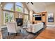 Comfortable living room with fireplace, high ceilings, and ample natural light at 6020 Ettington Dr, Suwanee, GA 30024
