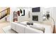 Elegant living room showcasing a fireplace, modern decor, and an open floor plan at 911 Lenox Hill Ne Ct, Atlanta, GA 30324