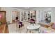 Elegant living room with stylish furniture and custom built in bookshelves at 1325 Peachtree Ne St # 401, Atlanta, GA 30309