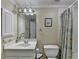 Bathroom featuring a sink, toilet, and shower at 1875 Briergate Dr, Duluth, GA 30097