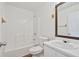 Bathroom features a tub and shower combination and single sink vanity at 6397 Autumn View Nw Trce, Acworth, GA 30101