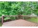 Wood deck with natural wooded view at 6397 Autumn View Nw Trce, Acworth, GA 30101