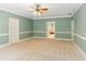 Bedroom featuring blue walls, carpet floors, and crown molding at 769 Hampton Sw Pl, Marietta, GA 30064