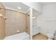 Traditional bathroom with tub, shower, white toilet, vanity, tile flooring and neutral colors at 104 Highlands Ridge Se # 1, Smyrna, GA 30082