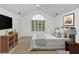 Bright bedroom features vaulted ceiling, large window, flat screen tv, and neutral decor at 104 Highlands Ridge Se # 1, Smyrna, GA 30082