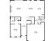 Layout of this home showing the living room, dining area, kitchen, bedroom, and garage on the first floor at 2091 Landsburg Way, Lawrenceville, GA 30043