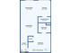 Detailed floor plan outlining the layout, showcasing the dimensions of the living room, bedroom, and kitchen areas at 800 Peachtree Ne St # 8509, Atlanta, GA 30308
