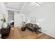 Bright living room with hardwood floors, modern decor, and open layout, ideal for comfortable living and entertaining at 800 Peachtree Ne St # 8509, Atlanta, GA 30308