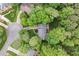 An aerial view of a grey roofed home surrounded by lush greenery, showcasing the neighborhood at 2871 Liberty Ct, Marietta, GA 30066