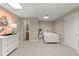 Neutral bedroom featuring a single bed, a dresser with white finish, and an ensuite bathroom at 2871 Liberty Ct, Marietta, GA 30066