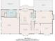 Floor plan showcasing the layout of the second floor including the kitchen, living room, and laundry room at 2871 Liberty Ct, Marietta, GA 30066