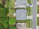 Aerial view of a charming home with a large backyard, showcasing its well-maintained landscaping and neighborhood at 912 Santa Anita Dr, Woodstock, GA 30189