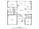 Detailed floor plan showcasing spacious layout, including bedrooms, living areas, and attached garage at 912 Santa Anita Dr, Woodstock, GA 30189