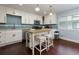 Charming kitchen with stainless steel appliances, a center island, and modern lighting at 3102 Balearic Se Dr, Marietta, GA 30067
