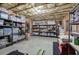 Unfinished basement with storage shelves offering ample space and organization potential at 18 Spring Lake Ne Trl, White, GA 30184