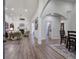 Open-concept living room with fireplace and hardwood floors at 18 Spring Lake Ne Trl, White, GA 30184