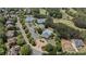 Aerial view showing the neighborhood amenities, including tennis courts, a pool, and a golf course at 5293 Aldeburgh Dr, Suwanee, GA 30024