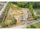 An aerial view of a new community with construction underway at 1954 William Glen St, Dacula, GA 30019