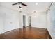 Spacious bedroom with hardwood floors, double closets, and access to an en-suite bathroom at 2308 Scotty Cir, Decatur, GA 30032