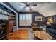 Functional home office space with built-in shelves, hardwood floors, and natural light at 26 Kensington Rd, Avondale Estates, GA 30002