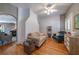 Inviting living area with hardwood floors, fireplace, and comfortable furnishings at 26 Kensington Rd, Avondale Estates, GA 30002