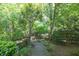 Pathway through a lush backyard landscape, creating a private and natural retreat at 2825 Harbor Cove Ct, Cumming, GA 30041