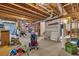 Unfinished basement featuring exposed beams, ductwork, and potential for customization to suit various needs at 2825 Harbor Cove Ct, Cumming, GA 30041