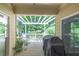 Relaxing covered patio overlooking the backyard at 2825 Harbor Cove Ct, Cumming, GA 30041