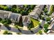 Aerial view of the home showcasing its location within a well-maintained neighborhood at 11760 Stratham Dr, Alpharetta, GA 30009