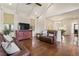 Spacious living room with hardwood floors, high ceilings, and comfortable seating at 629 Boulevard Ne, Atlanta, GA 30308