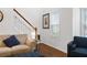 Comfortable seating area next to a staircase at 632 Plaza Se Dr # 6, Kennesaw, GA 30144