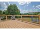 Wood deck overlooking a large, grassy backyard at 6455 Crystal Ln, Cumming, GA 30040