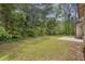 A lush backyard with green grass and mature trees providing shade and privacy at 1774 Northwick Pl, Lithonia, GA 30058