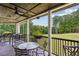 Relaxing outdoor patio area overlooking lush greenery with comfortable seating at 301 Downing Creek Trl, Canton, GA 30114