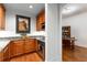 Galley kitchen with hardwood floors, granite countertops and stainless steel appliances at 1717 N Decatur Ne Rd # 214, Atlanta, GA 30307