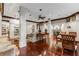 Spacious lounge with wood floors, built-in bookcases, and a fireplace for community entertainment at 1717 N Decatur Ne Rd # 214, Atlanta, GA 30307