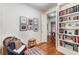 Comfortable study with wood floors, bookcase, and view into another study room at 1717 N Decatur Ne Rd # 214, Atlanta, GA 30307