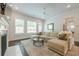 Bright living room with large windows, fireplace, and comfortable seating at 2360 Charleston Manor Ln, Suwanee, GA 30024