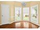Charming breakfast nook filled with natural light and backyard views at 3187 Gainer Dr, Powder Springs, GA 30127