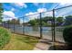 Tennis courts with fencing and signage, indicating a well-maintained community amenity at 3187 Gainer Dr, Powder Springs, GA 30127