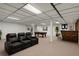 Finished basement with bar area, theatre chairs, and a billiards table at 1000 Grimes Bridge Rd, Roswell, GA 30075