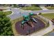 Community playground with slides, climbing bars, and a fenced perimeter at 5465 Mirror Lake Dr, Cumming, GA 30028