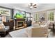 Bright and inviting living room featuring a fireplace, hardwood floors, and stylish furnishings at 5160 Pratt Sw St, Covington, GA 30014