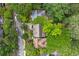 Aerial view of a neighborhood showcasing lush tree cover and well-maintained homes at 1028 Amsterdam Ne Ave, Atlanta, GA 30306